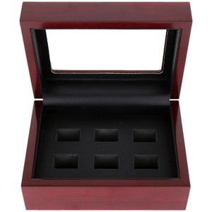 Ring Box, kampioen Ring Opslag Sieraden Display Organizer 2/3/4/5/6X Slots Houten Box Case Ringen opslag 6 Slots