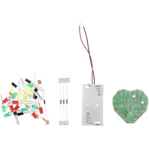 1Set Liefde Hart Vormige Kleurrijke Led Flash Light Kits Diy Elektronische Lamp Productie Reparatie Onderdelen
