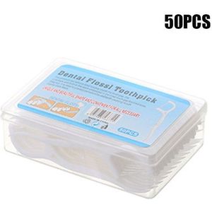 50/100Pcs Dental Floss Interdentale Borstel Tanden Stick Tandenstokers Tand Draad Floss Voor Oral Care Beauty Tools SEC88