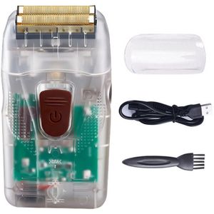 Elektrische Scheerapparaat Shaper Elektrische Scheerapparaat Baard Usb Elektrische Scheermes Transparante Shell Man Elektrisch Scheerapparaat Scheermes Vergeldende