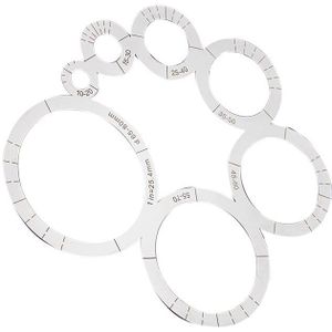 2 stuks cirkelsjablonen om te tekenen, cirkelsjabloon, technisch tekenen, tekensjablonen, cirkel, cirkelsjablonen, sjabloon, oranje, voor kantoor, school