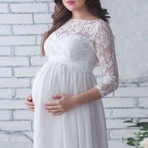 Zwangere Moeder Jurk Moederschap Fotografie Props Vrouwen Zwangerschap Kleding Kanten Jurk Voor Zwangere Fotoshoot Kleding