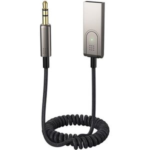 -Draadloze Auto Bluetooth Ontvanger Usb Naar 3.5Mm Jack Audio Muziek Microfoon Handsfree Adapter Voor Auto luidsprekers