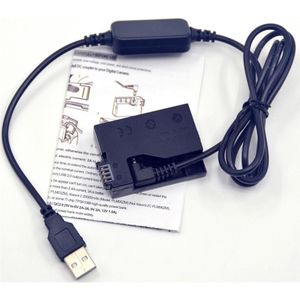 Power Bank 5V Usb Kabel Adapter + DR-E8 LP-E8 Dummy Batterij Voor Canon Eos Rebel T2i T3i T4i T5i 550D 600D 650D 700D Kus X4 X5 X