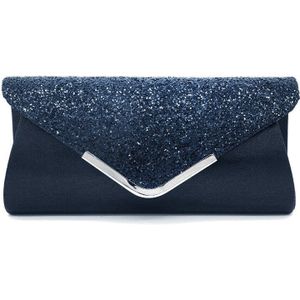 Lady Vrouwen Satin Glitter Sequines Lange Clutch Voor Avond Bruiloft Prom Purse Handtas Dag Clutch