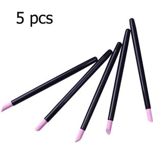 Nail Cuticle Remover Pusher Trimmer Pen Quartz Stone Scrub Zwart Handvat Nail Care Diy Tool Nail Gereedschap