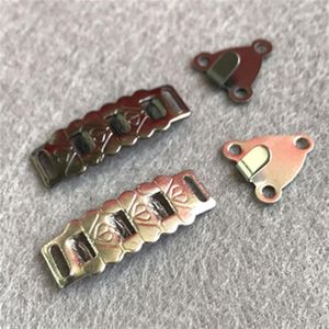 100 Stks/set Koperen Hand Genaaid Rok Broek Haken Jeans Taille Aanpassen Drie Speed Knoppen Pak Broek Diy Accessoires