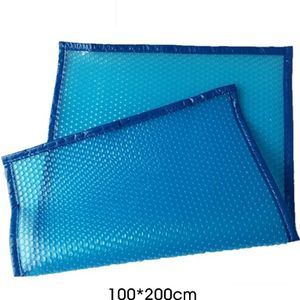 1Pcs Blue Zwembad Cover 100*100Cm/100*200Cm Vierkante Waterdichte En stofdicht Nsulation Bubble Deken Accessoires