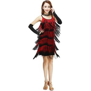 Mode Vrouwen Flapper Jurk Great Gatsby Tassel Fringe Jurk Halloween Carnaval Party Kostuum