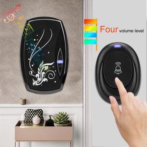 200m Remote Draadloze 36 muziek Waterdichte LED deurbel 4 Volume Home Security Intelligente draadloze Deurbel Afstandsbediening inductie