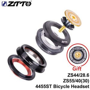 Ztto Mtb Bike Road Fiets Headset ZS44 ZS55 Tapered Straight Universal 1.5 Inch 28.6Mm Vork Nul Stack Geïntegreerde Met cups