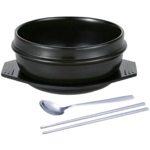 Classic Koreaanse Keuken Sets Dolsot Stenen Kom Pot voor Bibimbap Jjiage Keramische Soep Ramen Bowls Met Lade Eetstokjes Lepel