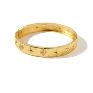 Trendy Armbanden Voor Vrouwen Luxe Klavertje Vier Manchet Armbanden Met Cubic Zirkoon Gouden Sieraden Armbanden