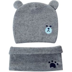 Pasgeboren Baby Muts Sjaal Set Winter Gebreide Beanie voor Baby Baby Kids Jongens Meisjes Cap pasgeboren Hals Kraag