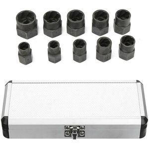 Reparatie Moer Extractor Stud Vergrendeling Dopsleutel Tool Accessoires Zwart Set