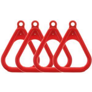 4Pcs Kinderen Gym Speeltuin Zware Trapeze Swing Accessoires Swing Ring Rood
