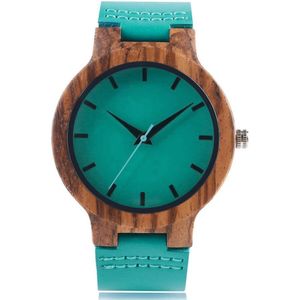 Relogio Feminino Klok Creatieve Hout Horloge 100% Natuur Originele Houten Bamboe Horloges Blauwe Mannen Sport Casual Dress Horloge