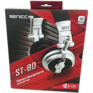 Senicc ST-80 Professionele Dj Studio Monitor Hoofdtelefoon Stereo Draagbare Headset Met 3.5 Mm 6.3 Mm Jack 50 Mm Dirver Uitgebreide koord