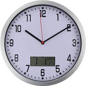 Timelike Klassieke Temperatuur Display Wandklok Moderne Digitale Plasitc Klok Quartz Horloge Retro Relogio De Parede