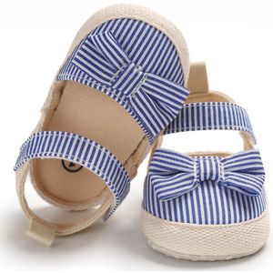 Peuter Meisje Crib Schoenen Sandalen Pasgeboren Baby Strik Gestreepte Schoenen Zachte Zool doek Prewalker Sneakers Zomer Sandalen