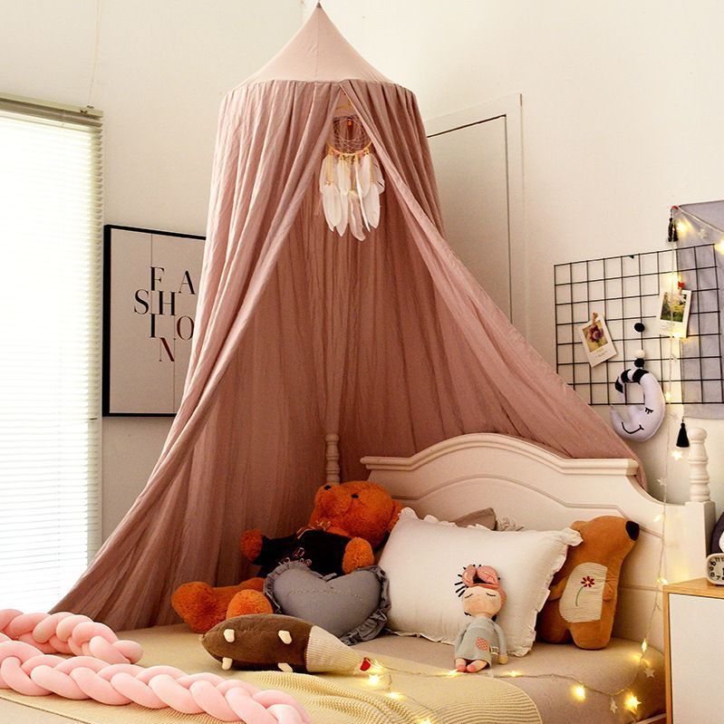 Nordic Kids Bed Accessoires Decoratie Gordijn Kinderen Voorruit Cribs Nachtkastje Shading Muskietennetten Verlaagde Plafonds Tent