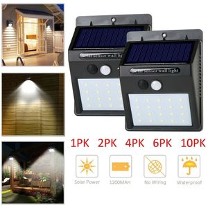 Oplaadbare Solar Light 20 Led Waterdichte Pir Motion Sensor Beveiliging Solar Lamp Outdoor Nood Wandlamp