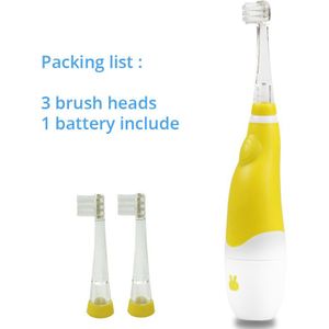Tandenborstel Voor Baby 0-3 Jaar Oude Ultra Zachte Haren Batterij Aangedreven Elektrische Tandenborstel Voor Kinderen Met Led Licht 2 Minuten Timer