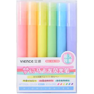 6 Stks/set Creatieve Retro Fluorescerende Markeerstift Voor School Marker Art Pennen Kalligrafie Belettering Kleur Scrapbookin