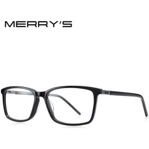 Merrys Mannen Acetaat Brilmonturen Klassieke Vierkante Optics Frame Luxe Prescription Brilmonturen Optische Brillen S2038
