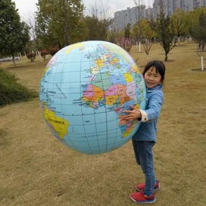 Grote Opblaasbare globe 90CM Early Educatief Opblaasbare Aarde Wereld Geografie Globe Kaart Ballon Speelgoed Strand Bal kinderen speelgoed