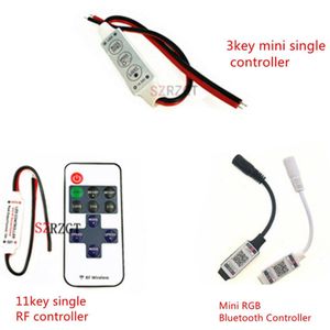 Mini DC12V Led Controller Dimmer 12A Draadloze Rf Afstandsbediening Om Enkele Rgb Kleur Strip Verlichting 3528 5050 Led Strip
