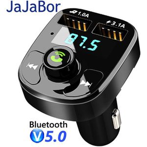 Jajabor Auto Fm-zender Draadloze MP3 Speler Tf Card U Disk Afspelen 3.1A Usb Car Charger Handsfree Bluetooth 5.0 Auto kit