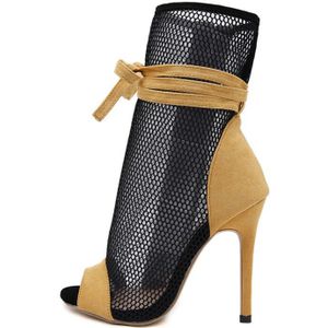 Eilyken Sexy Vrouwen Hoge Hakken Peep-Toe Laarzen Sandalen Stiletto Sandalen Zomer Club Schoenen Vrouwen party Laarzen Maat 42