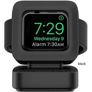 Horizonal Houder Voor Apple Horloge Premium Zachte Siliconen Nachtkastje Keeper Voor Iwatch Retro Computer Opladen Dock