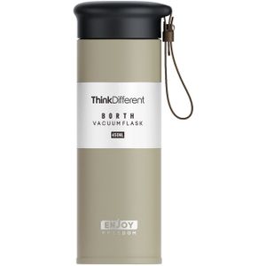 Ownpower Double Wall Rvs Thermosflessen 450Ml Auto Thermo Cup Koffie Thee Mok Thermol Fles Thermocup