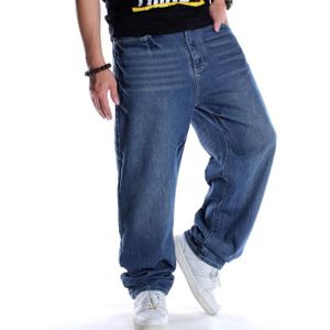 Losse Mannen Jeans Plus Size 42 Hiphop Baggy Skateboard Broek Mannen Jongens Denim Hip Hop Rap Broek Mannen Seizoenen bodems Streetwear