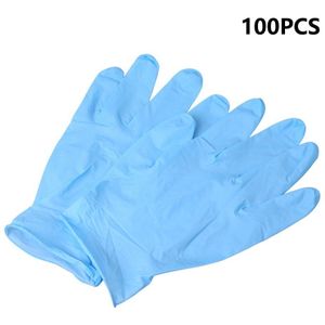 Een Grade Wegwerp Blauwe Nitril Handschoenen/9 Inch Inspectie Beschermende Handschoenen Schoon Snijbestendige Handschoenen 100 Pcs