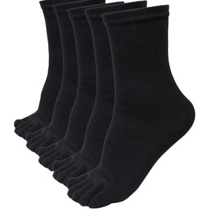 5 Pairs Voorraad Mannen Sport Running Vijf Vinger Teen Sokken Elastische Korte Soild Sokken Effen Kleur Ademend goedkope Cool