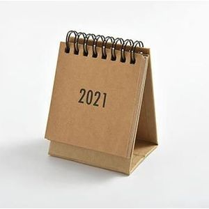 Eenvoudige Effen Kleur Mini Desktop Papier Kalender Dual Dagelijks Scheduler Tafel Planner Jaarlijks Agenda Organisator