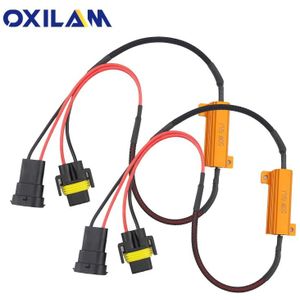 OXILAM 2Pcs 50W 6RJ H8 H11 9005 9006 HB3 HB4 Auto Mistlampen Decoder Fout Waarschuwing Weerstand Koplamp belastingsweerstand LED Canbus