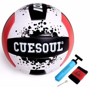 CUESOUL Size 5 Zachte PU Volleybal Zandstrand Volleybal Spel Bal Soft Touch Volleybal Bal Sturen Met Air Bump Naald inflator