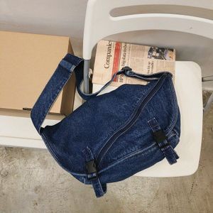 Denim Vrouwen Schoudertassen Grote Capaciteit Messenger Bag Jeans Dames Handtassen Casual Grote Reistas Blauw Hobos