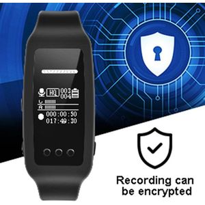 16Gb Armband Voice Recorder Audio Recorder Kleinste Digitale Dictafoon Horloge Activated Recording Apparaat Mp3 Speler