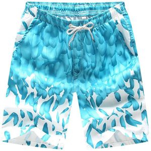 Blauw sneldrogende mannen Kleur Shorts Zwemmen Strand Shorts Korte Broek Bloem Surfplank Shorts Surf Zwemmen Shorts Korte broek #