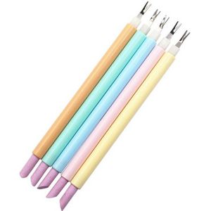 1Pc Dubbelzijdig Quartz Stone Nail Cuticle Pusher Dode Huid Remover Stick Cut Trimmer Manicure Nagel Art Gereedschap