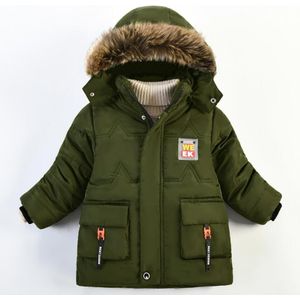 2-5 Y Kinderen Winterjas Voor Jongens Jas Baby Baby Jongens Dikke Warme Hooded Bovenkleding Jas Kinderen katoen Gevoerde Kleding