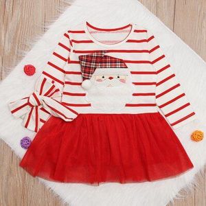 Jaar Baby Meisjes Kerst Santa Jurk Voor Meisjes Winter Sneeuwpop Kinderkleding Xmas Party Tulle Kids Kostuum