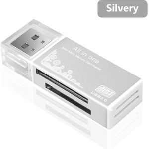 4 In 1 Kaartlezer Usb 2.0 Multi Kaartlezer Geheugen Adapter Voor Memory Stick Pro Duo Micro Sd/t-flash/M2/Ms Kaartlezer