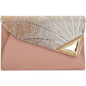 Vrouwen Rhinestone Clutch Purse Luxe Elegante Envelop Bag Flap Crossbody Bag Vrouwelijke Avondfeest Koppelingen Bolsa Feminina