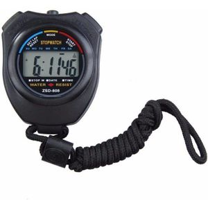 Stopwatch Zwart Digitale Professionele Handheld Lcd Chronograaf Sport Stopwatch Stopwatch Klok Timer #2